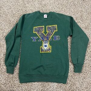 Vintage Yale University Bulldogs Sweatshirt Mens Size Medium 80s Ivy League USA